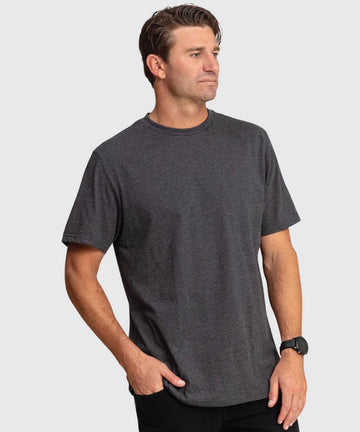 Volcom Aus Solid S/S Tee - Charcoal Heather